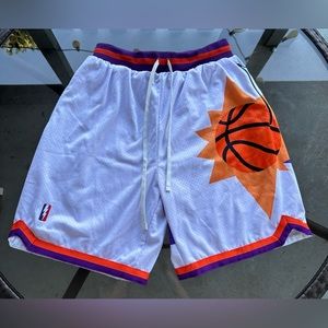 Collect & Select Phoenix Suns Swingman Basketball Shorts in White/Orange - XL